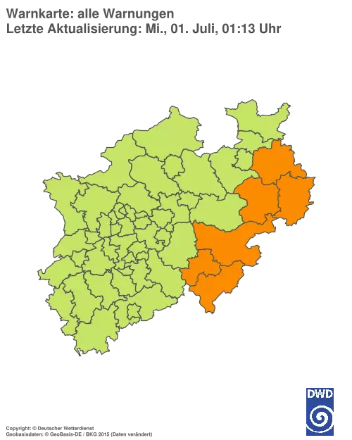 Aktuelle Wetterwarnungen für %region%